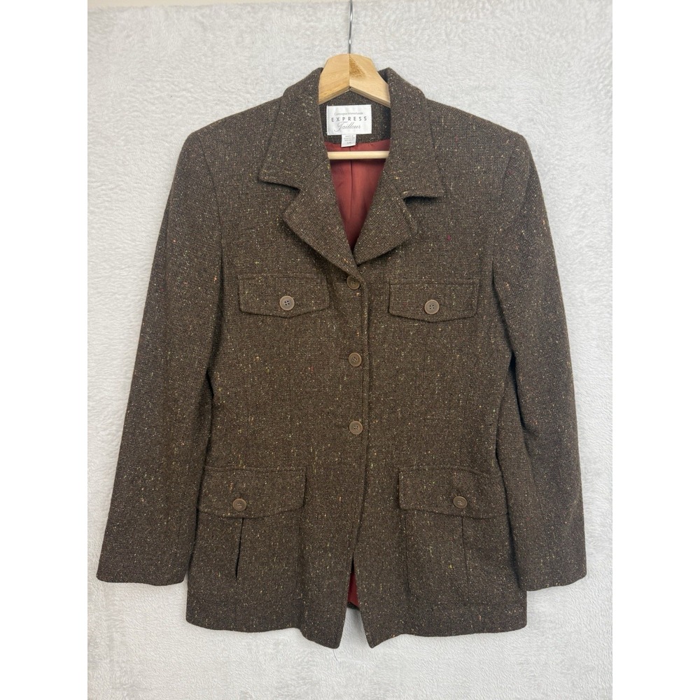 Vtg Donegal Tweed Blazer Jacket Flecked Wool Blend Heritage Academia Equestrian